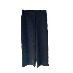 Zara Basic Womens Black Wide-Leg Pants Size Small